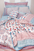 40s Cotton Pillow Cover in Floral Block Print